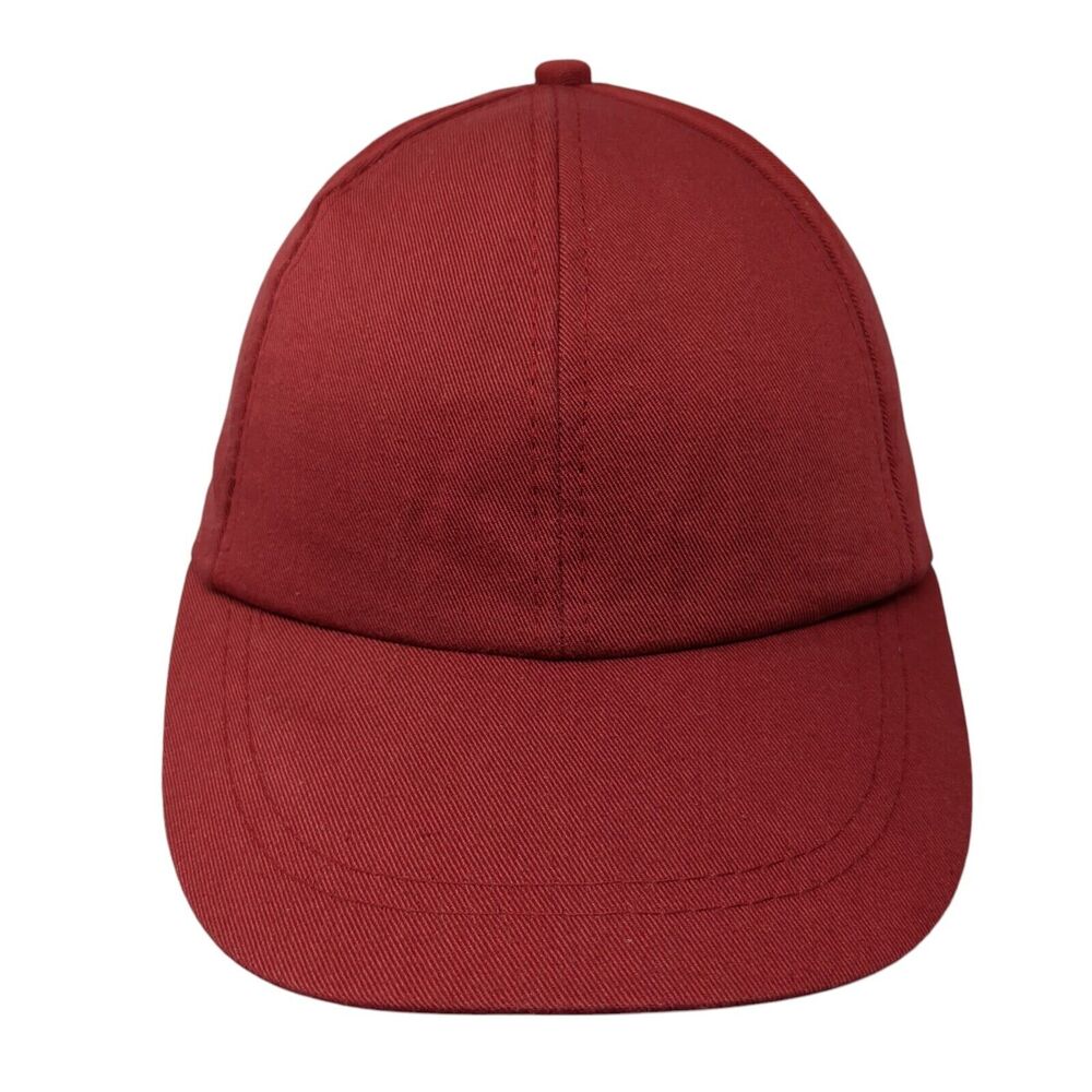 Unbranded Strapback Hat Red One Size Adjustable Lightweight 6 Panel Blank